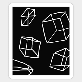 monochromatic geometry figures  print Sticker